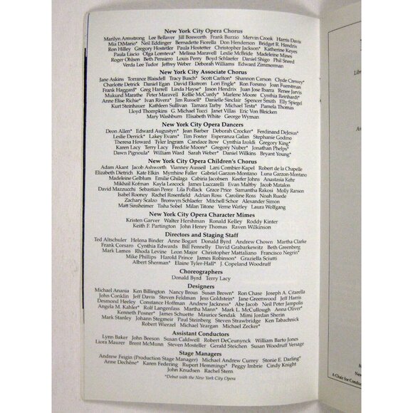 New City Opera Stagebill 1999 Madame Butterfly Cynthia Clayton Alfredo Portilla - Picture 5 of 7